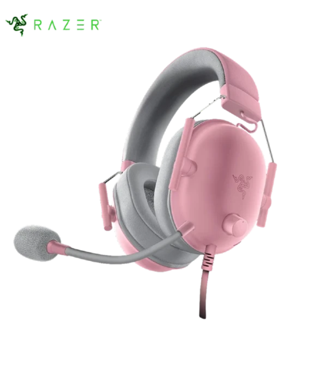 אוזניות גיימינג חוטיות Razer BlackShark V2 X Quartz Edition