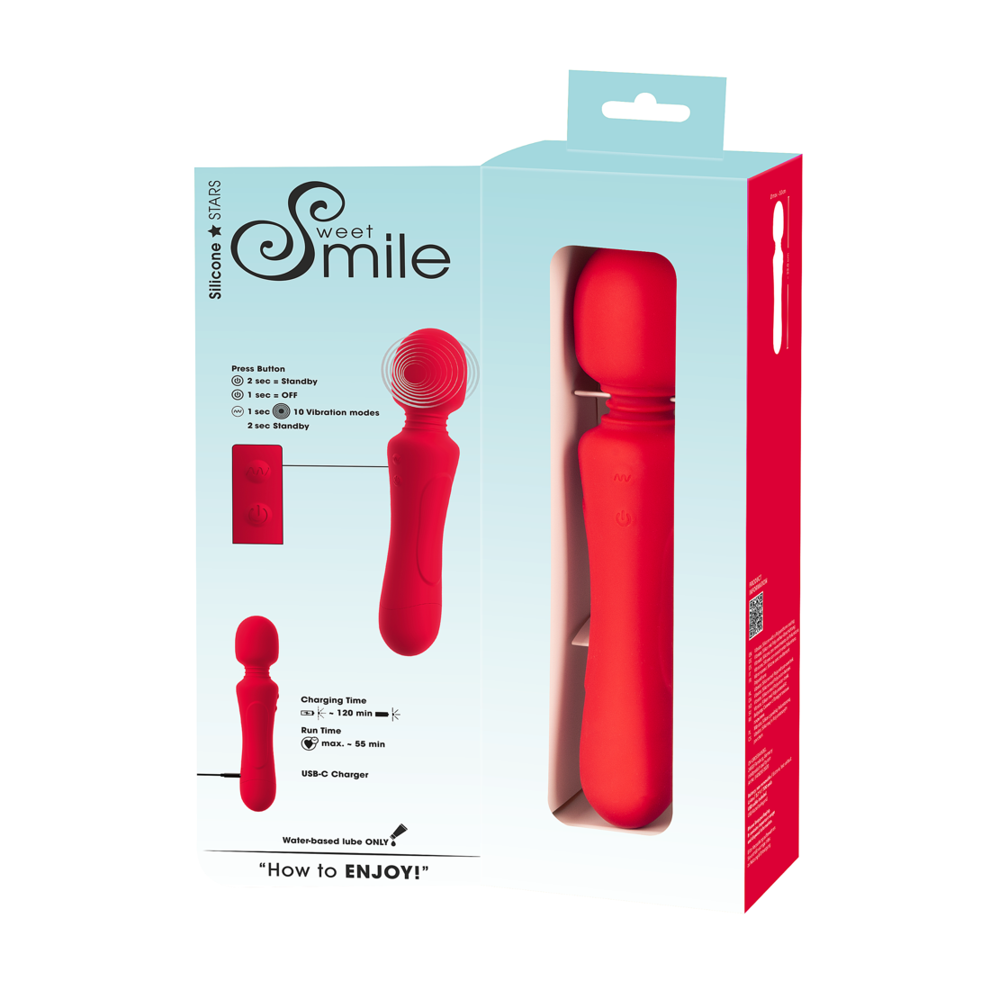 שרביט קסמים רוטט לגירוי חיצוני ולמשחק זוגי-Sweet Smile