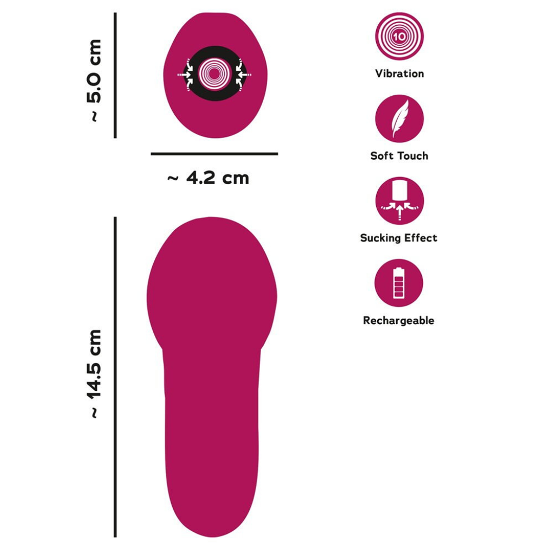 פה יונק ורוטט לדגדגן הנשיקה הלוהטת-You2Toys