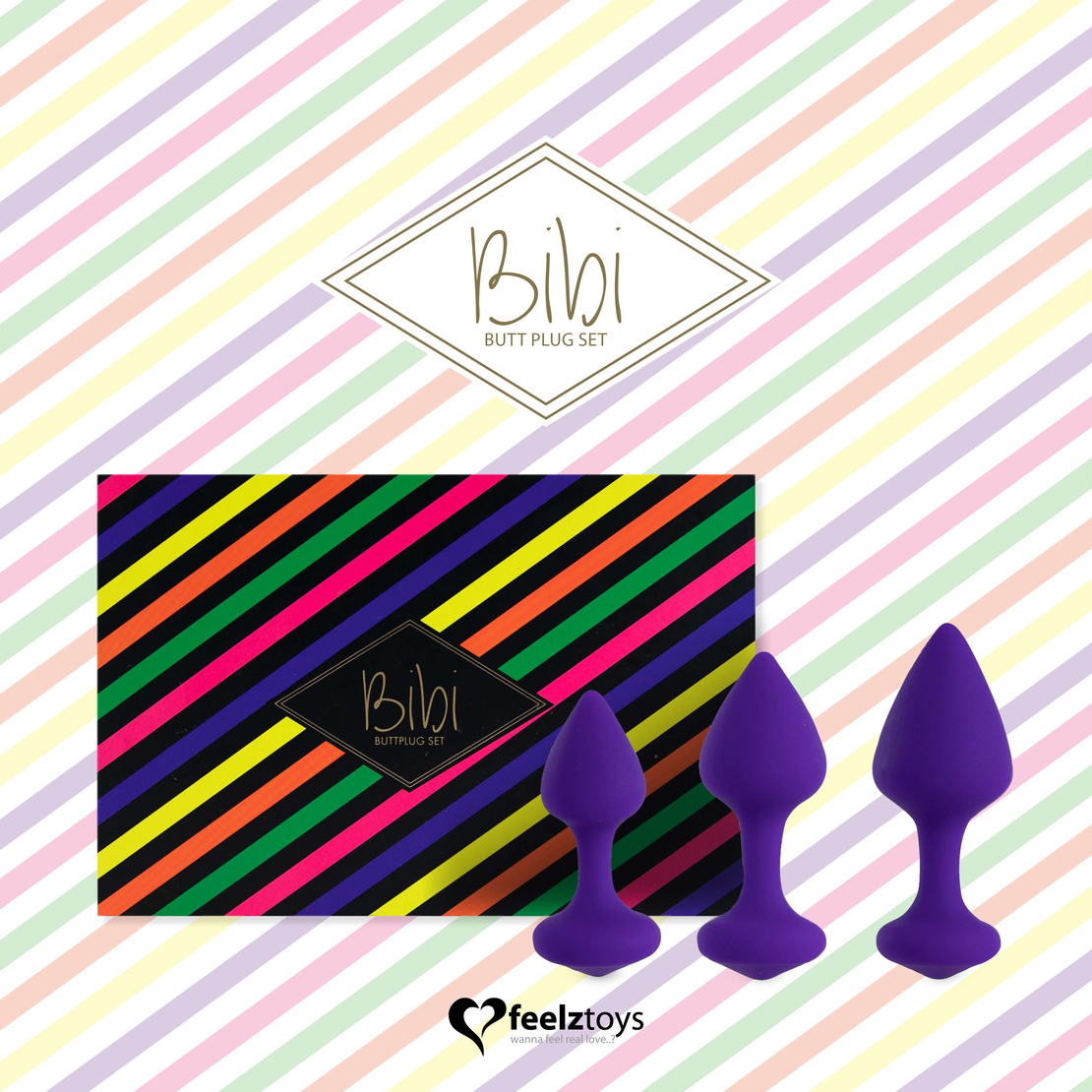 סט פלאג אנאלי לא רוטט לתרגול-Feelztoys Bibi