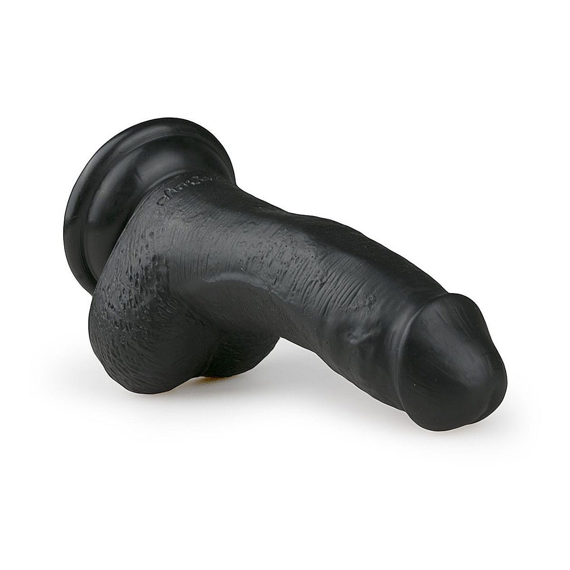 דילדו מציאותי קטן בצבע שחור עם כוס יניקה Easytoys Dildo Collection