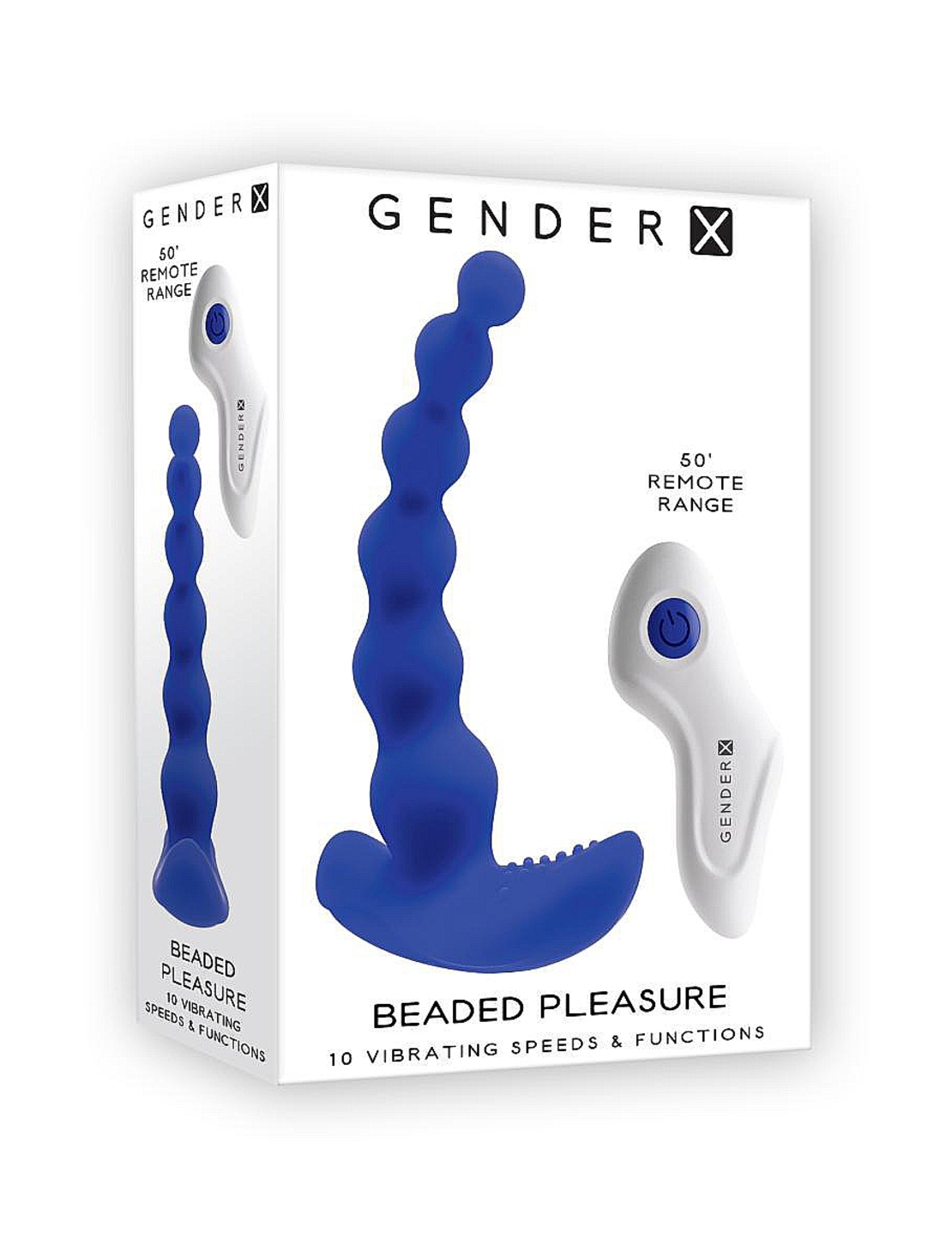 חרוזים רוטטים אנאליים מסילקון לעונג אחורי-Gender X