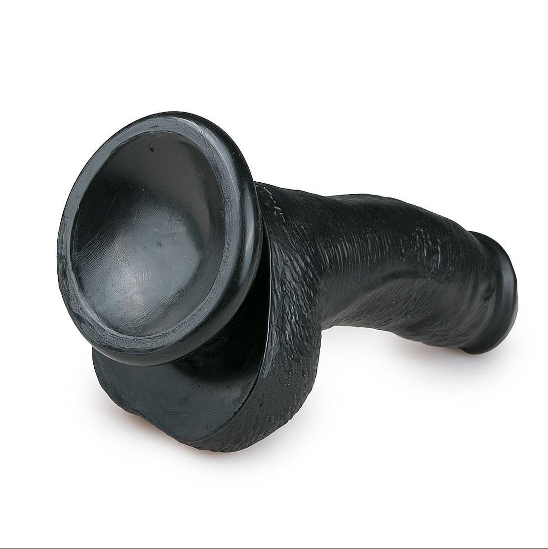 דילדו מציאותי קטן בצבע שחור עם כוס יניקה Easytoys Dildo Collection