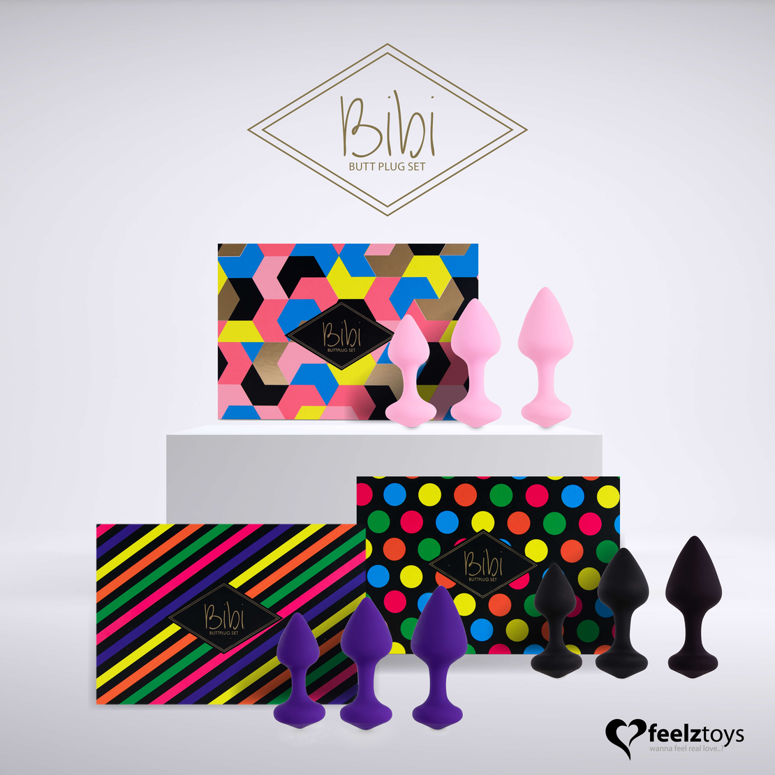 סט פלאג אנאלי לא רוטט לאימון- Feelztoys Bibi
