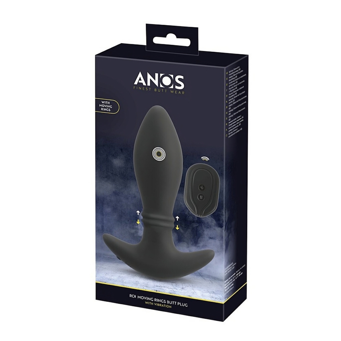 פלאג אנאלי רוטט עם טבעות נעות-ANOS
