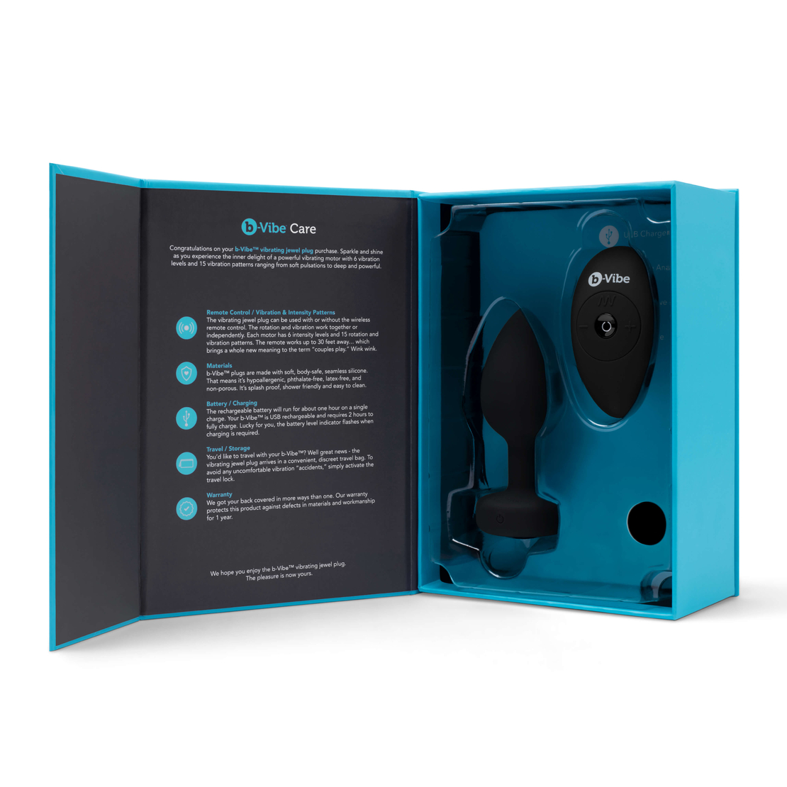 פלאג אנאלי תכשיט רוטט M/L-B-VIBE