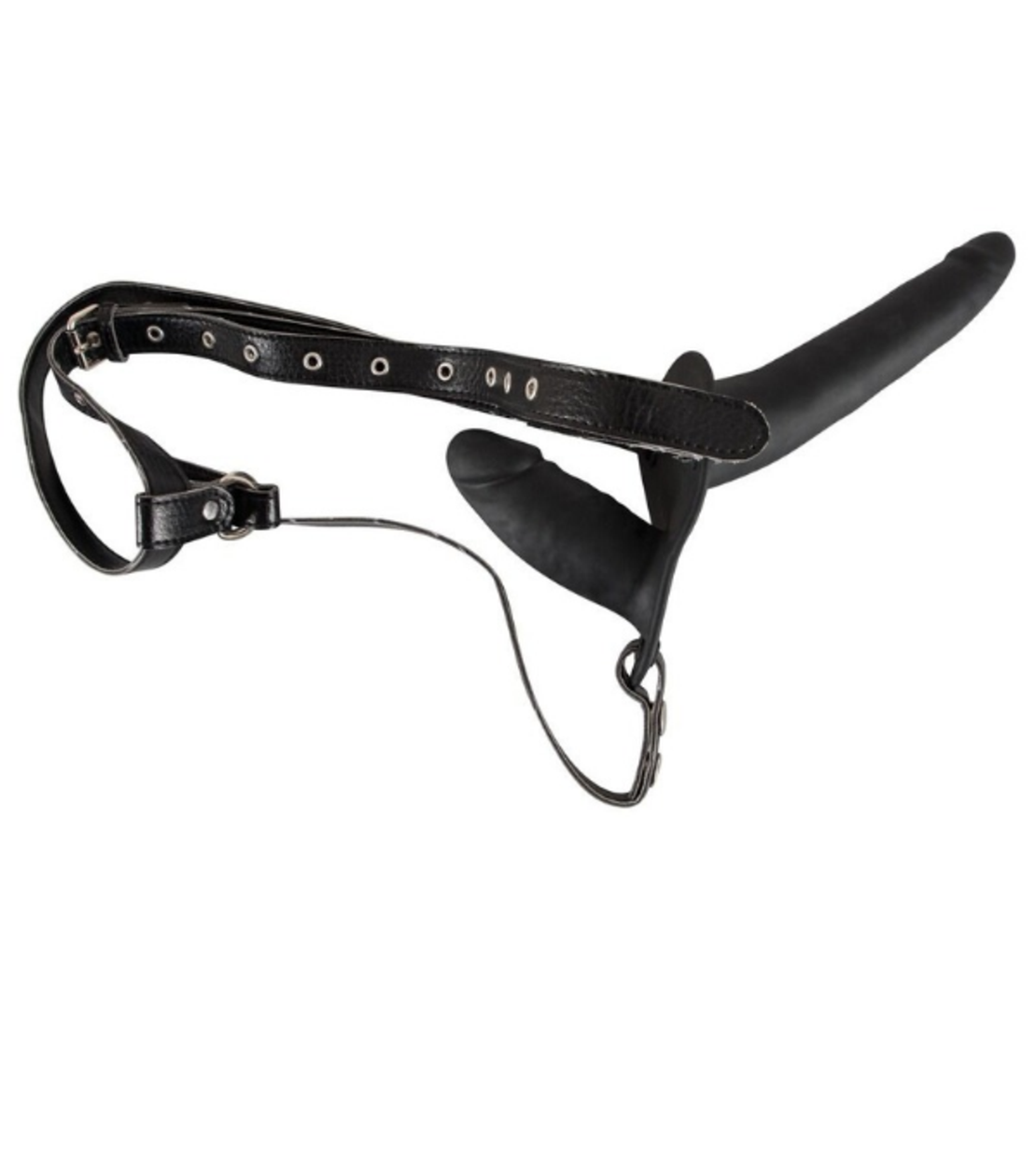 סטראפ און דילדו שחור כפול-You2Toys