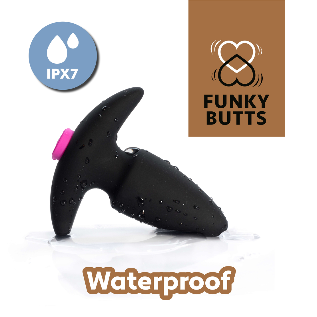 סט פלאג אנאלי זוגי רוטט עם שלט-FunkyButts מבית Feelztoys