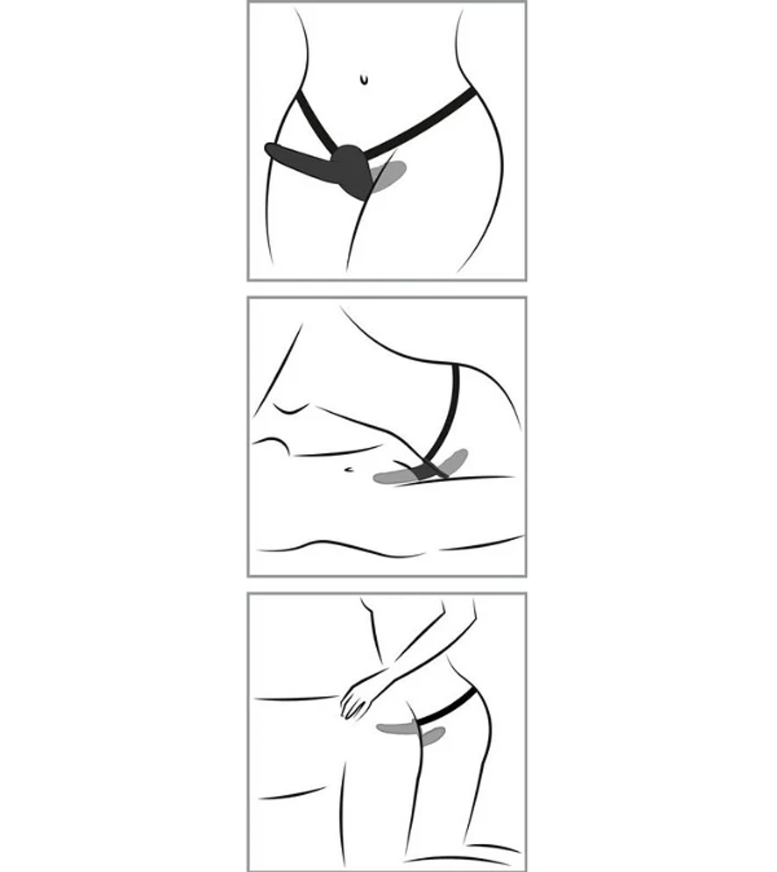 סטראפ און דילדו שחור כפול-You2Toys