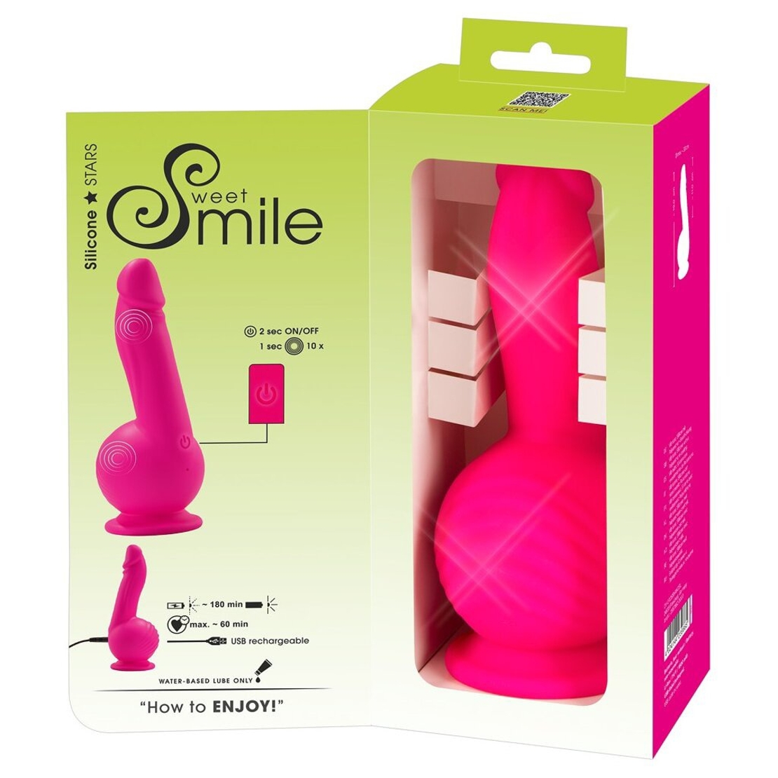 דילדו מיני רוטט חזק ונטען-smile