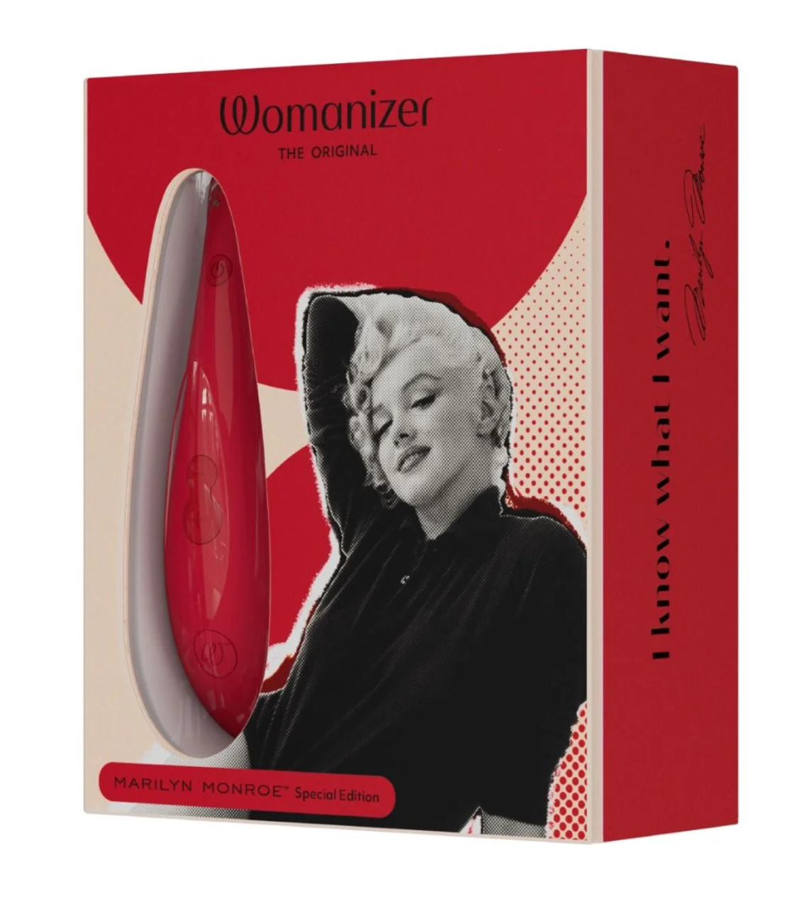 יונק הדגדגן Womanizer מרלין מונרו אדום