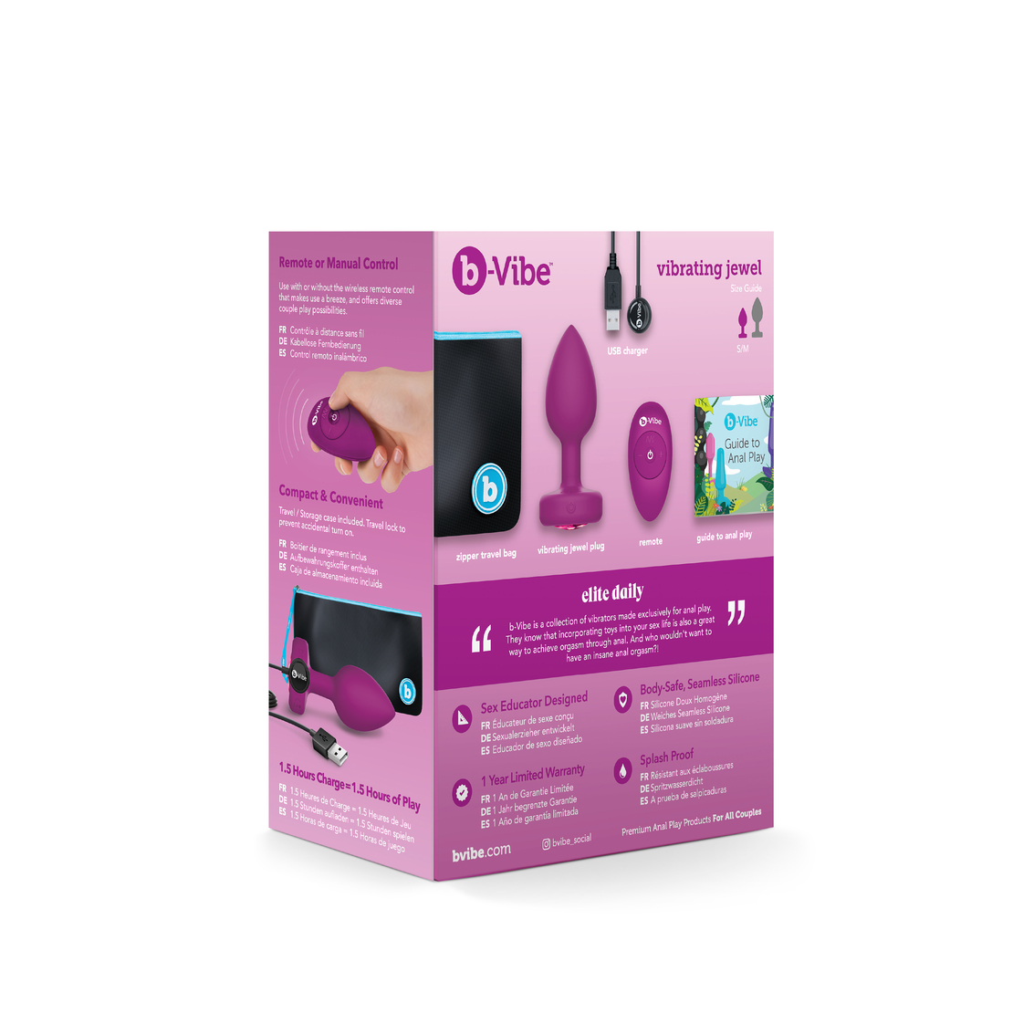 פלאג אנאלי תכשיט רוטט רובי-B-VIBE S/M