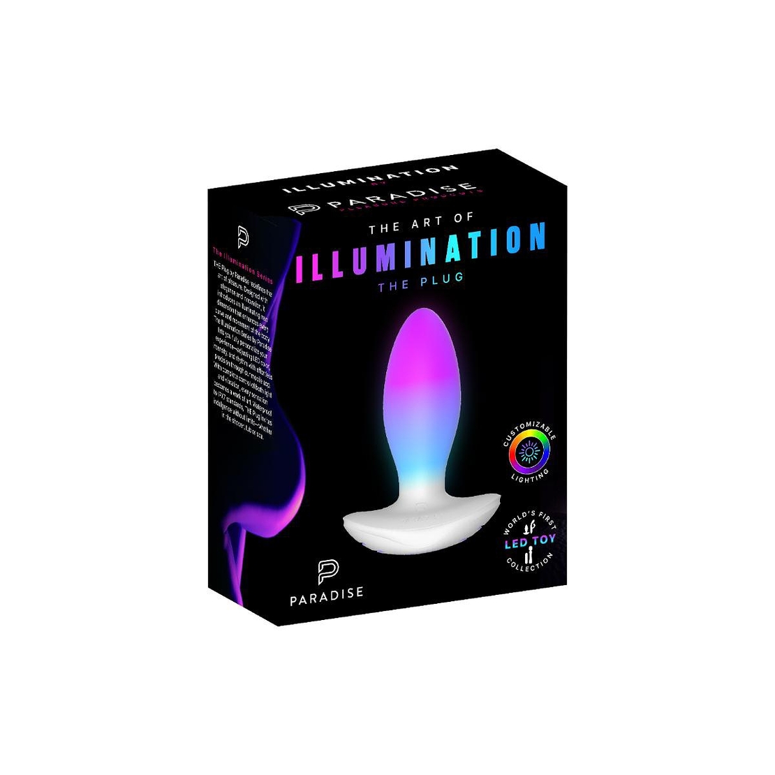 פלאג רוטט לעונג אחורי עם תאורה ואפליקציה-PARADISE PLEASURE PRODUCTS