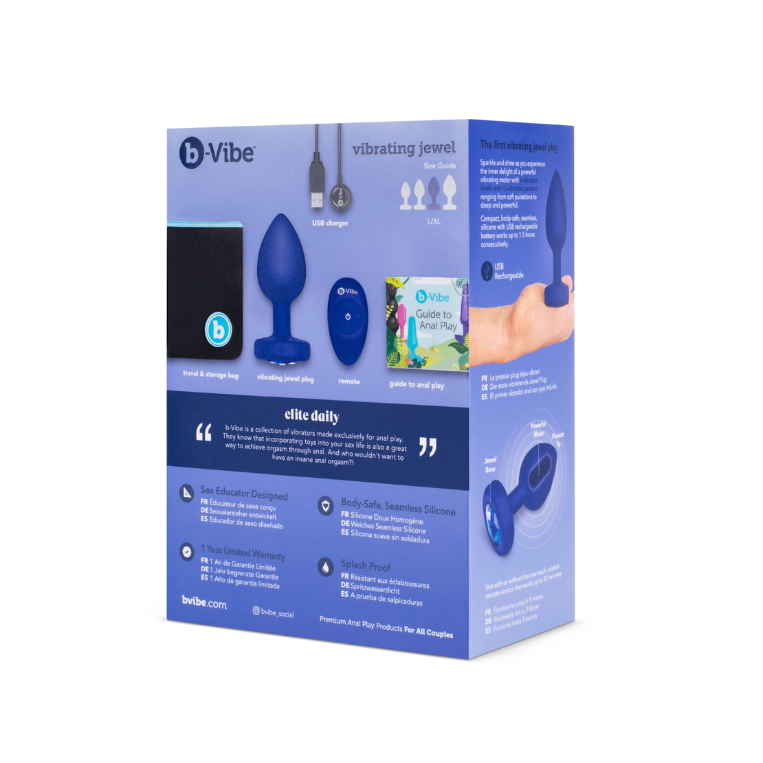 פלאג אנאלי תכשיט רוטט L/XL- B-VIBE
