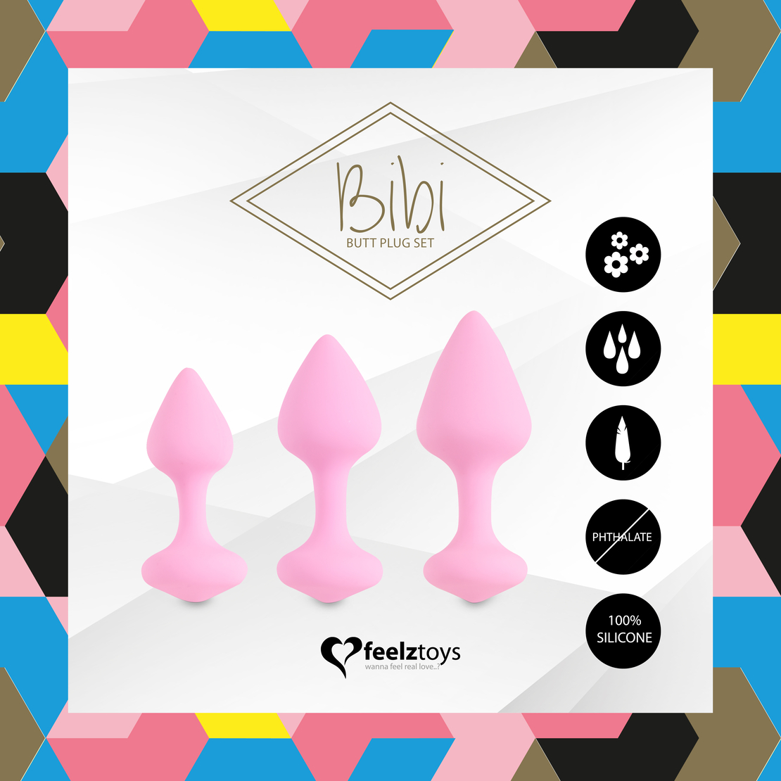 סט פלאג אנאלי לא רוטט לאימון- Feelztoys Bibi