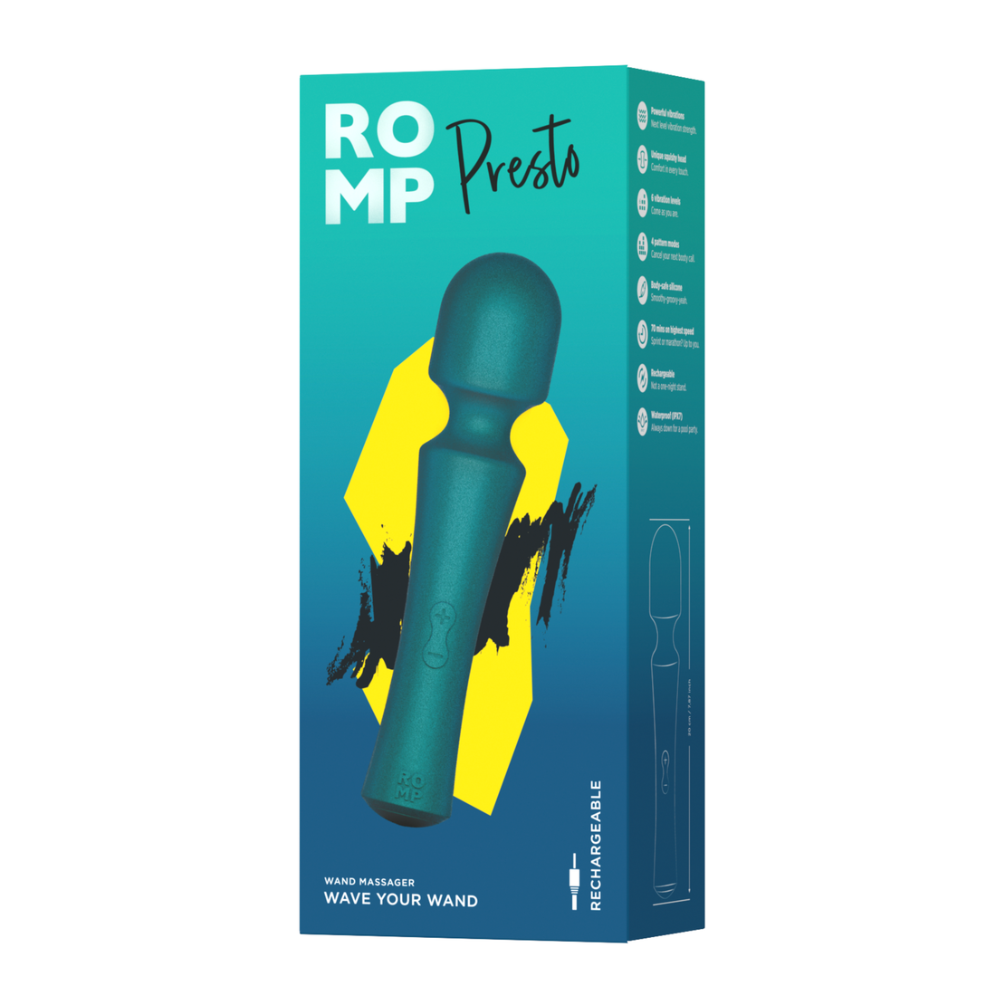 שרביט קסמים רוטט לגירוי חיצוני ולמשחק זוגי-ROMP