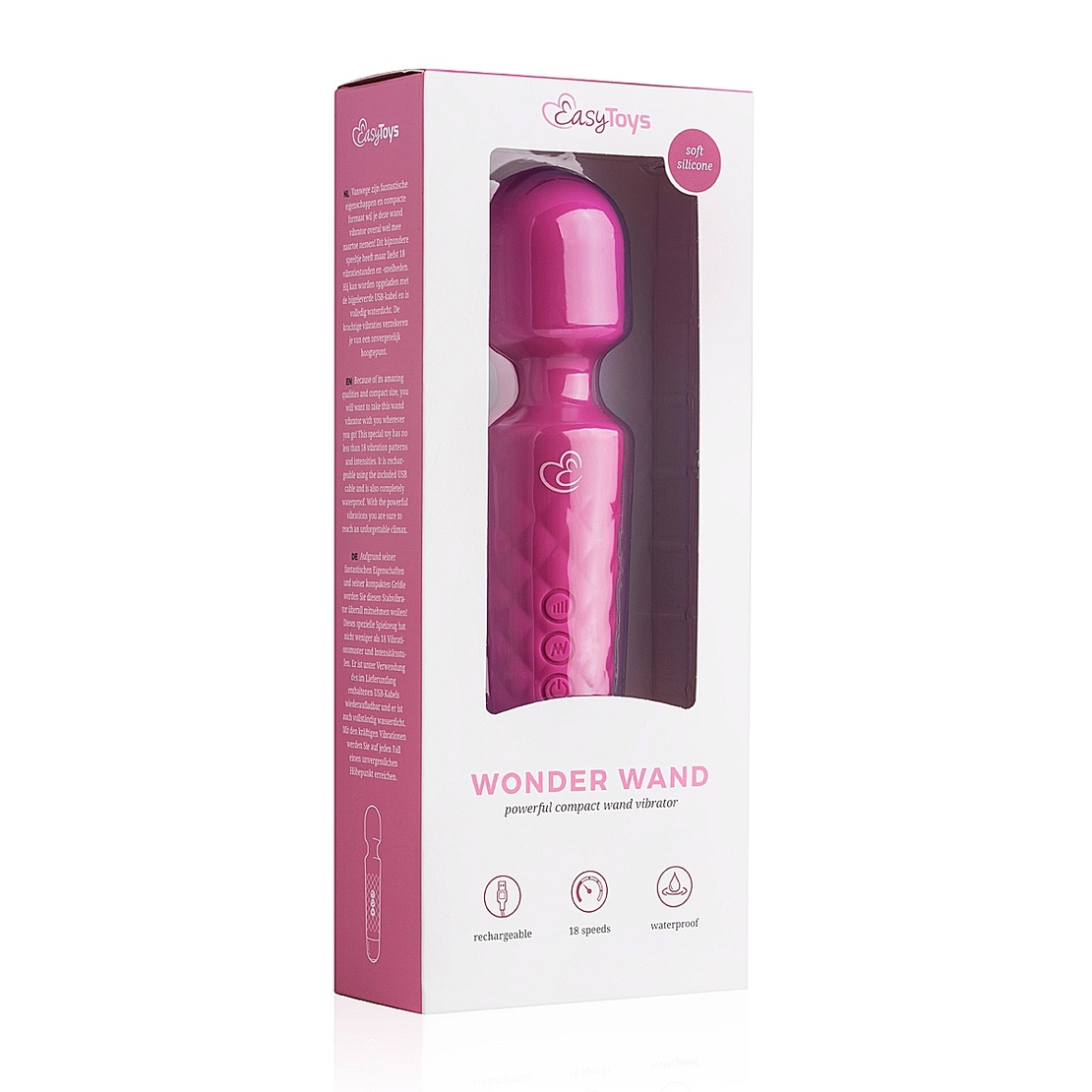 שרביט קסמים פוקסיה רוטט לדגדגן ולמשחק זוגי-EasyToys