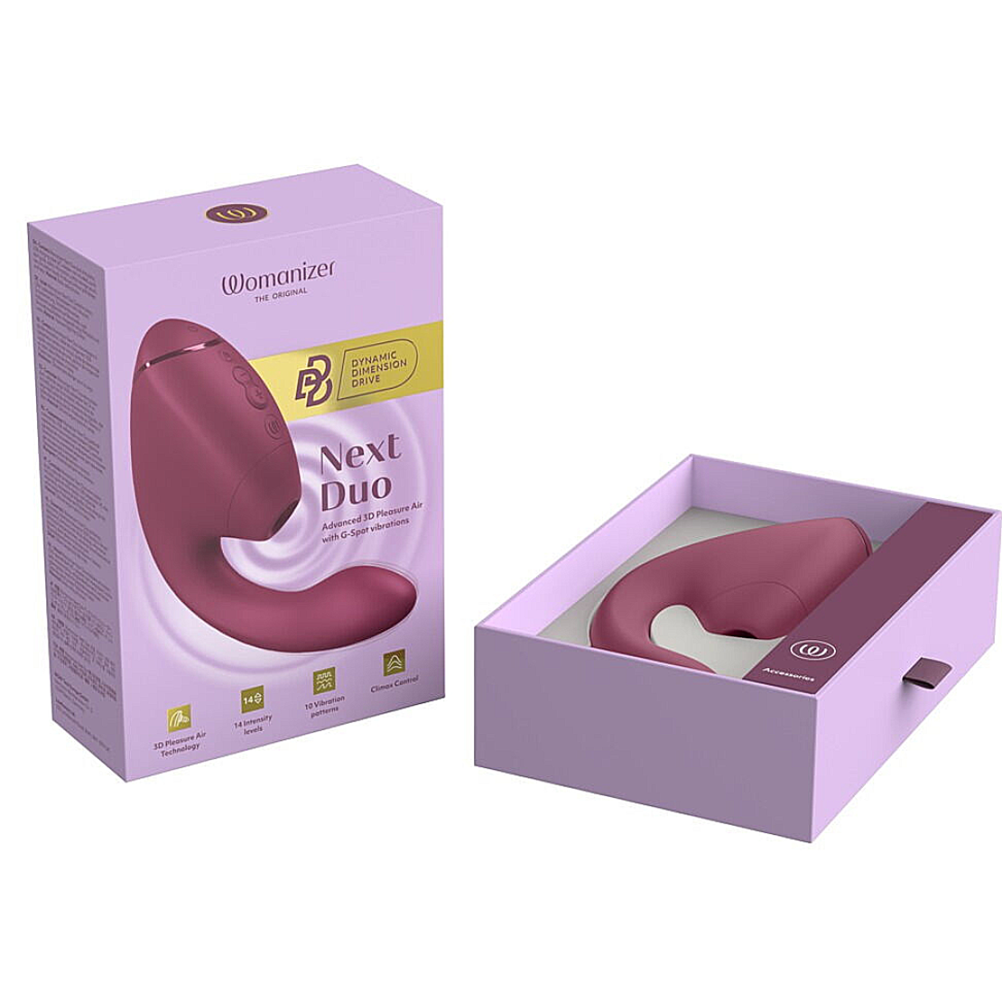 יונק פרימיום יוקרתי משולב עם רטט בחדירה NEXT DUO