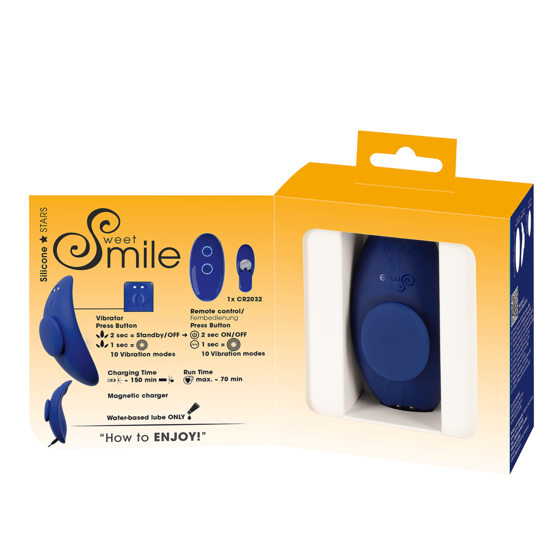 תחתון רוטט עם שלט אלחוטי לגירוי חיצוני -Sweet Smile