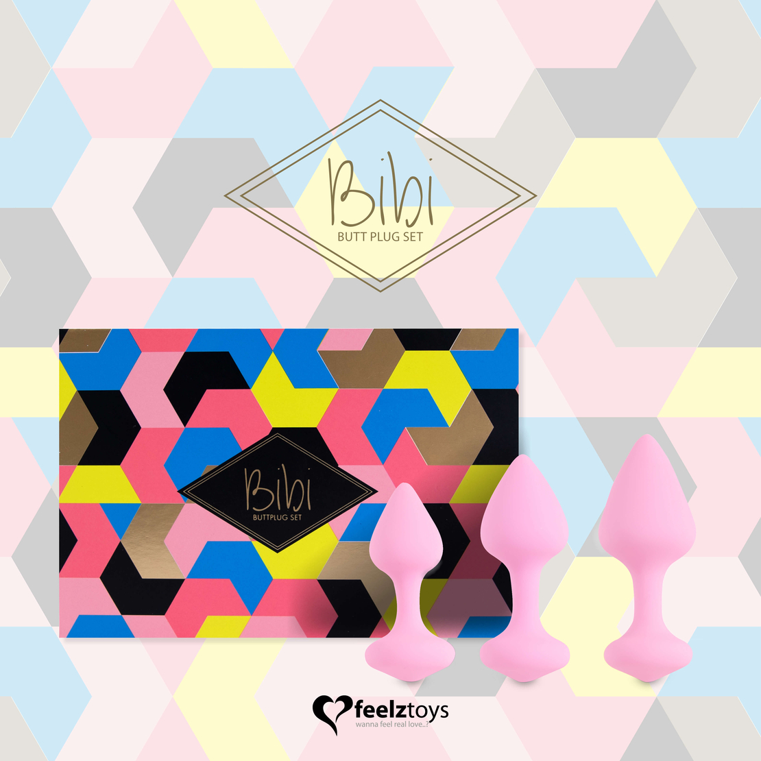 סט פלאג אנאלי לא רוטט לאימון- Feelztoys Bibi