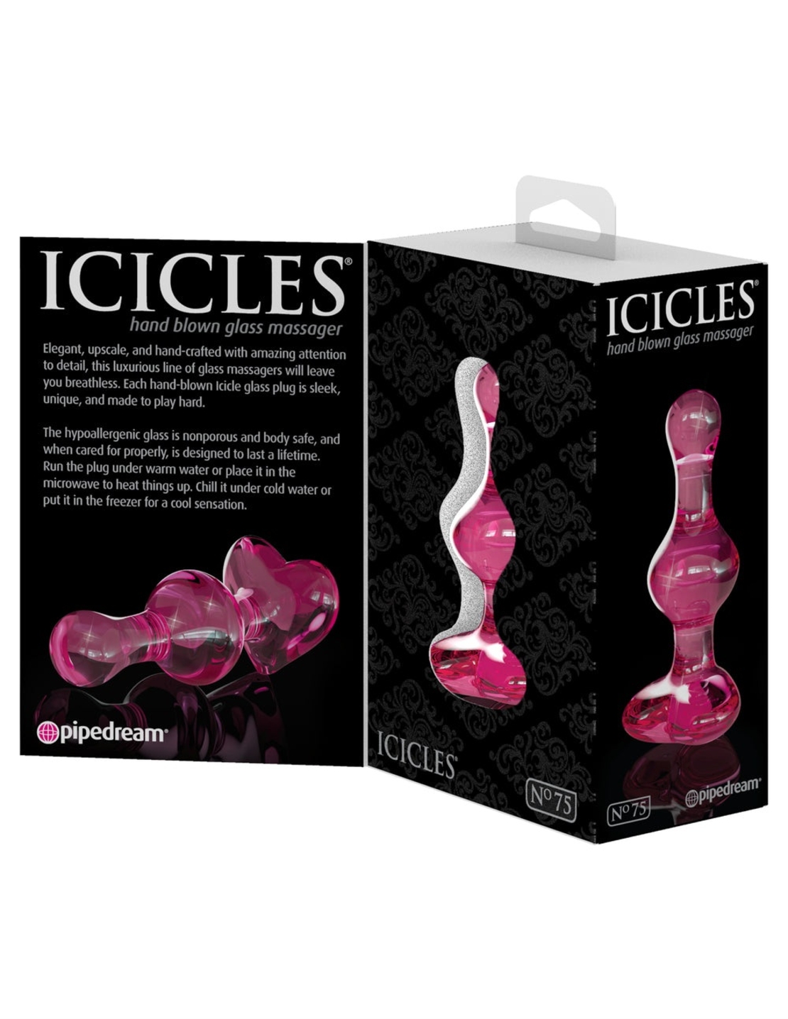 פלאג נטיף זכוכית לחדירה אנאלית-Icicles