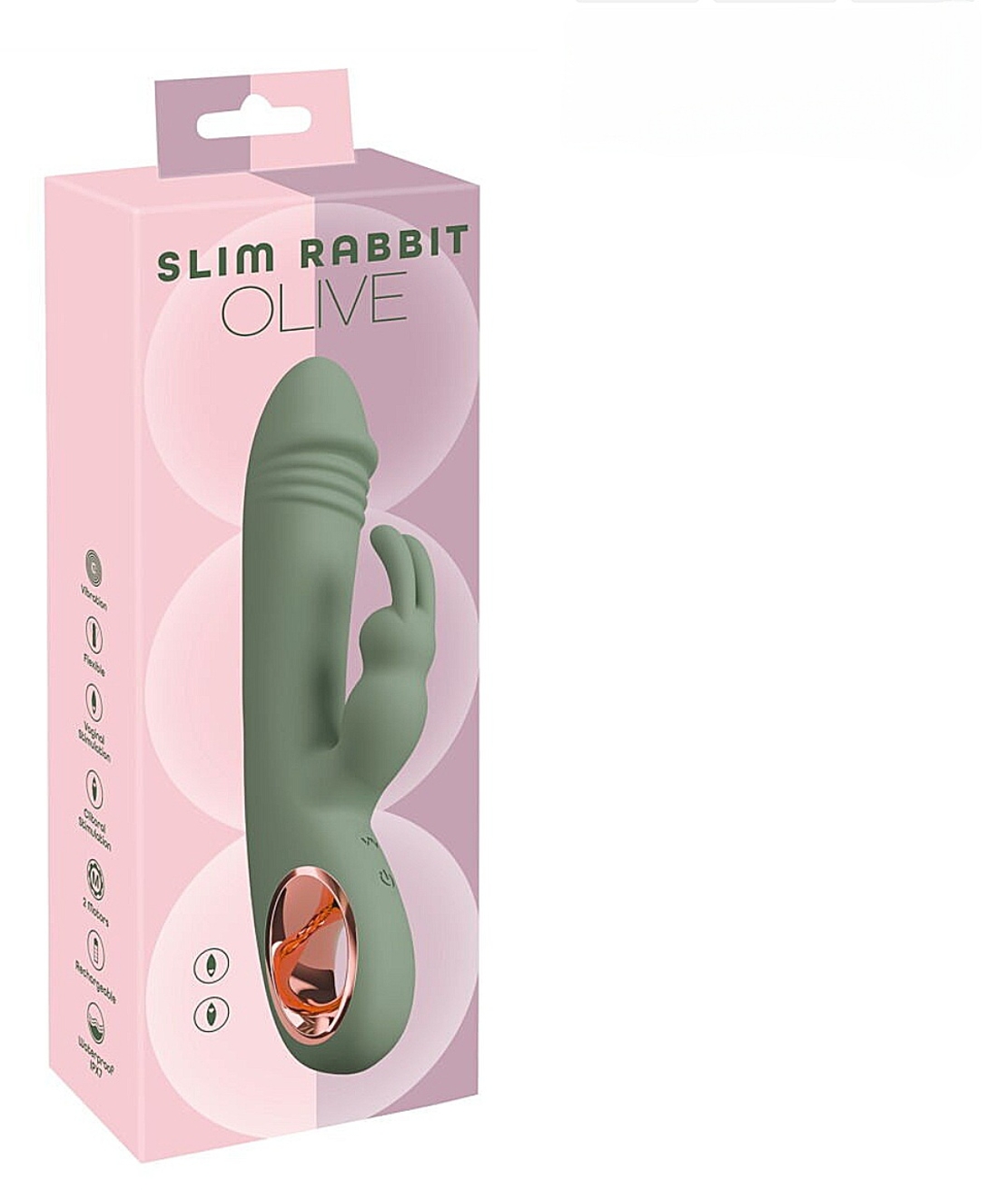 ויברטור משולב רוטט-Slim Rabbit Olive