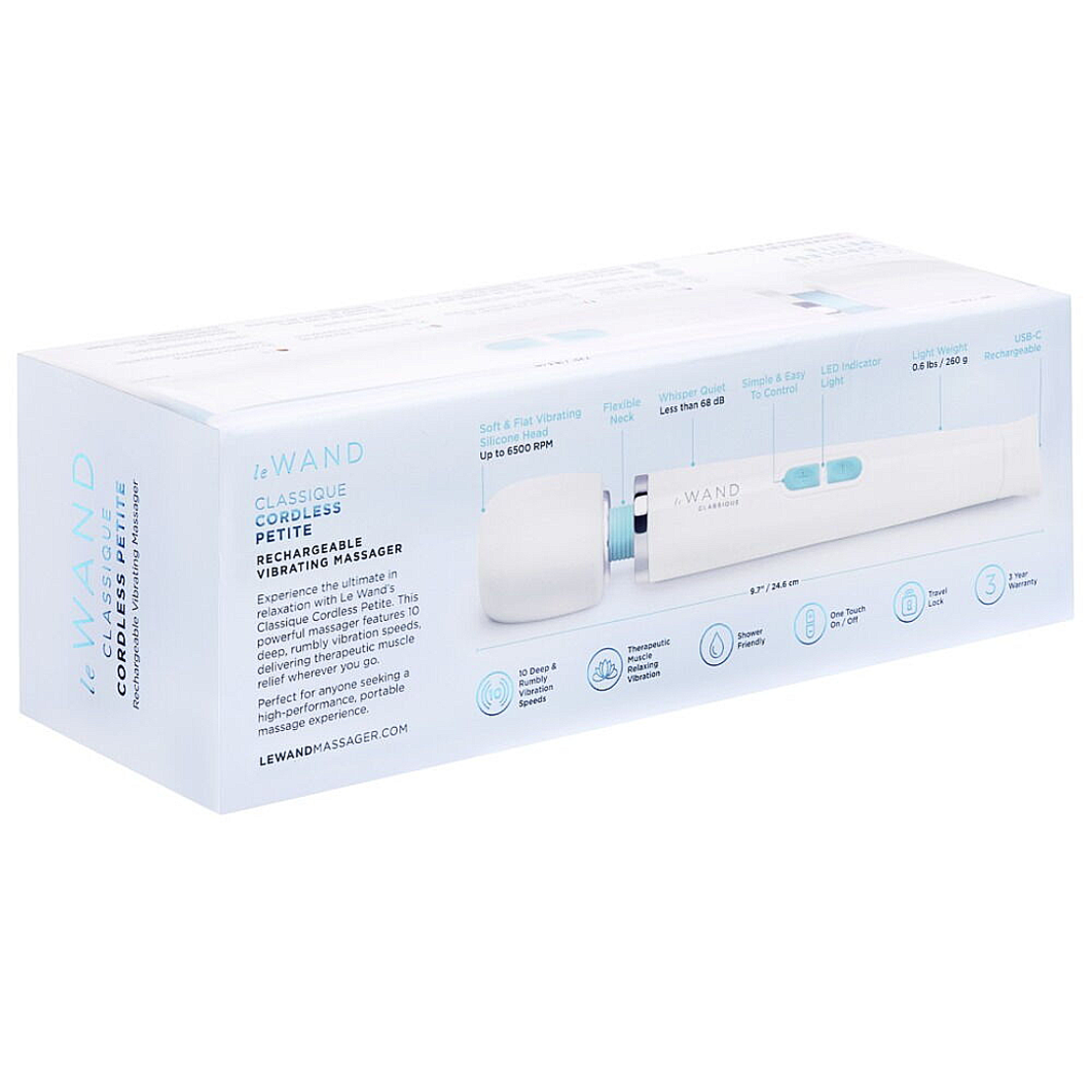 שרביט קסמים לדגדגן רוטט חזק נטען ועמיד במים-e Wand