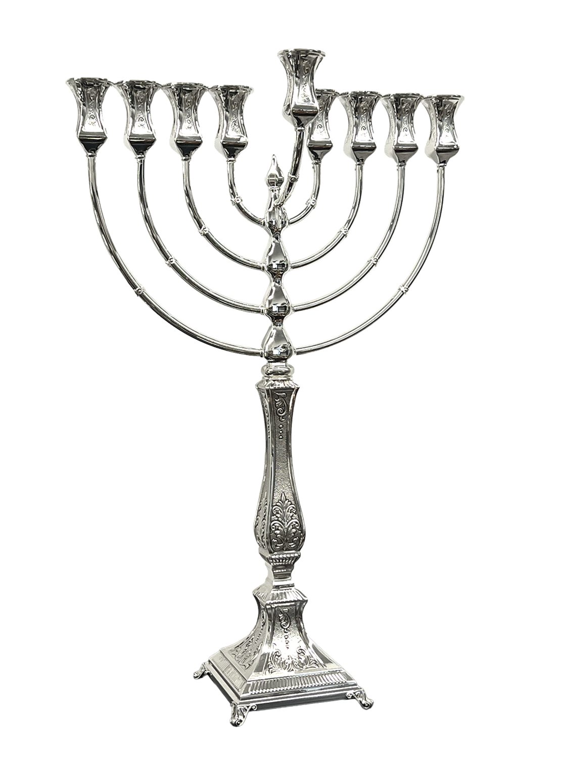 חנוכיה גולן נר מרובע ריקוע