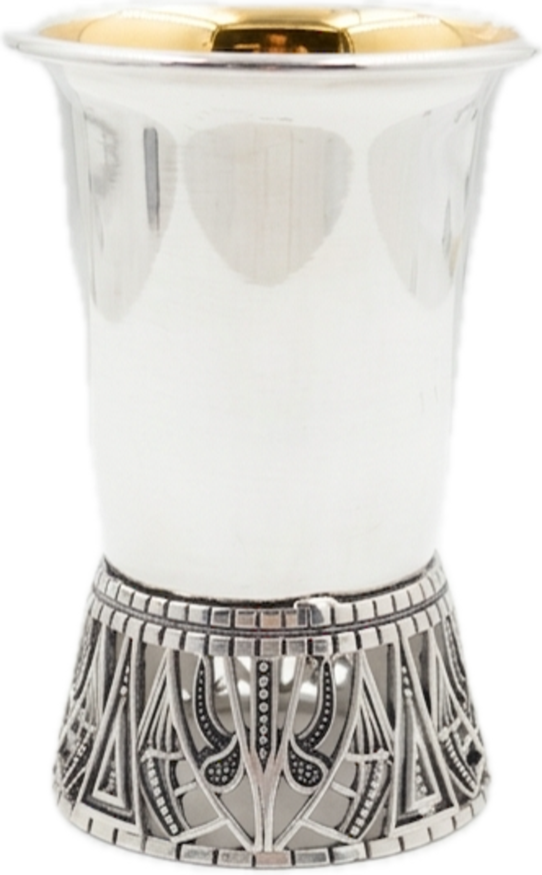 כוסית חלקה רגל מעוטרת