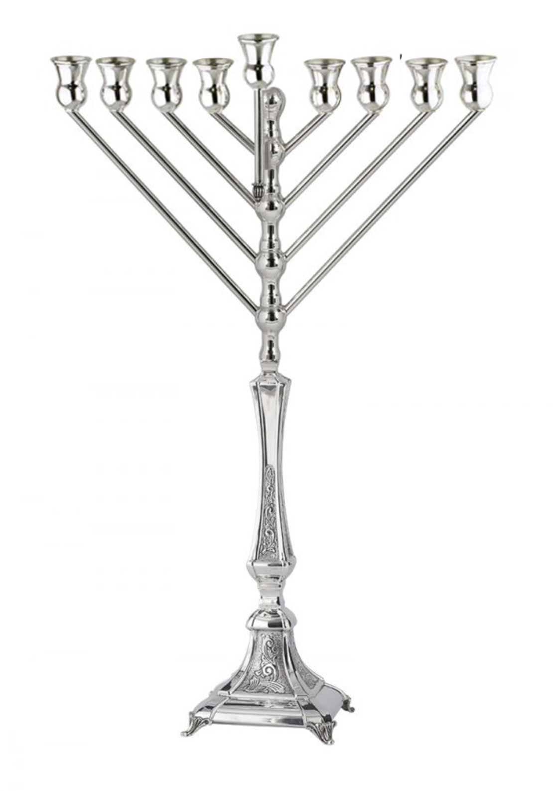 חנוכיה חבד פריז - כסף טהור