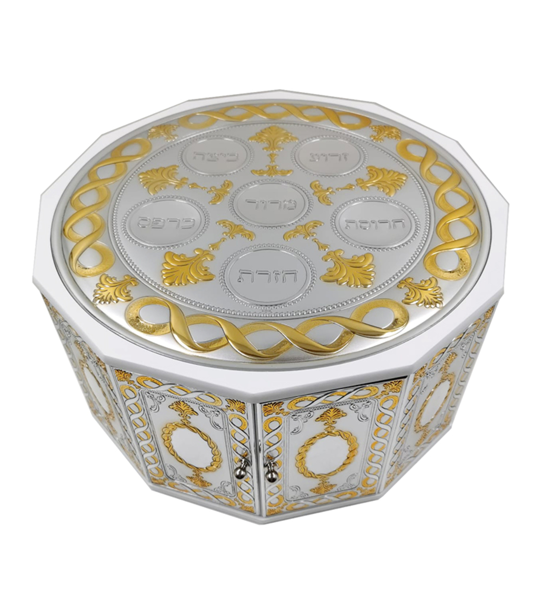קערת פסח שלוש קומות - ספירולינה זהב
