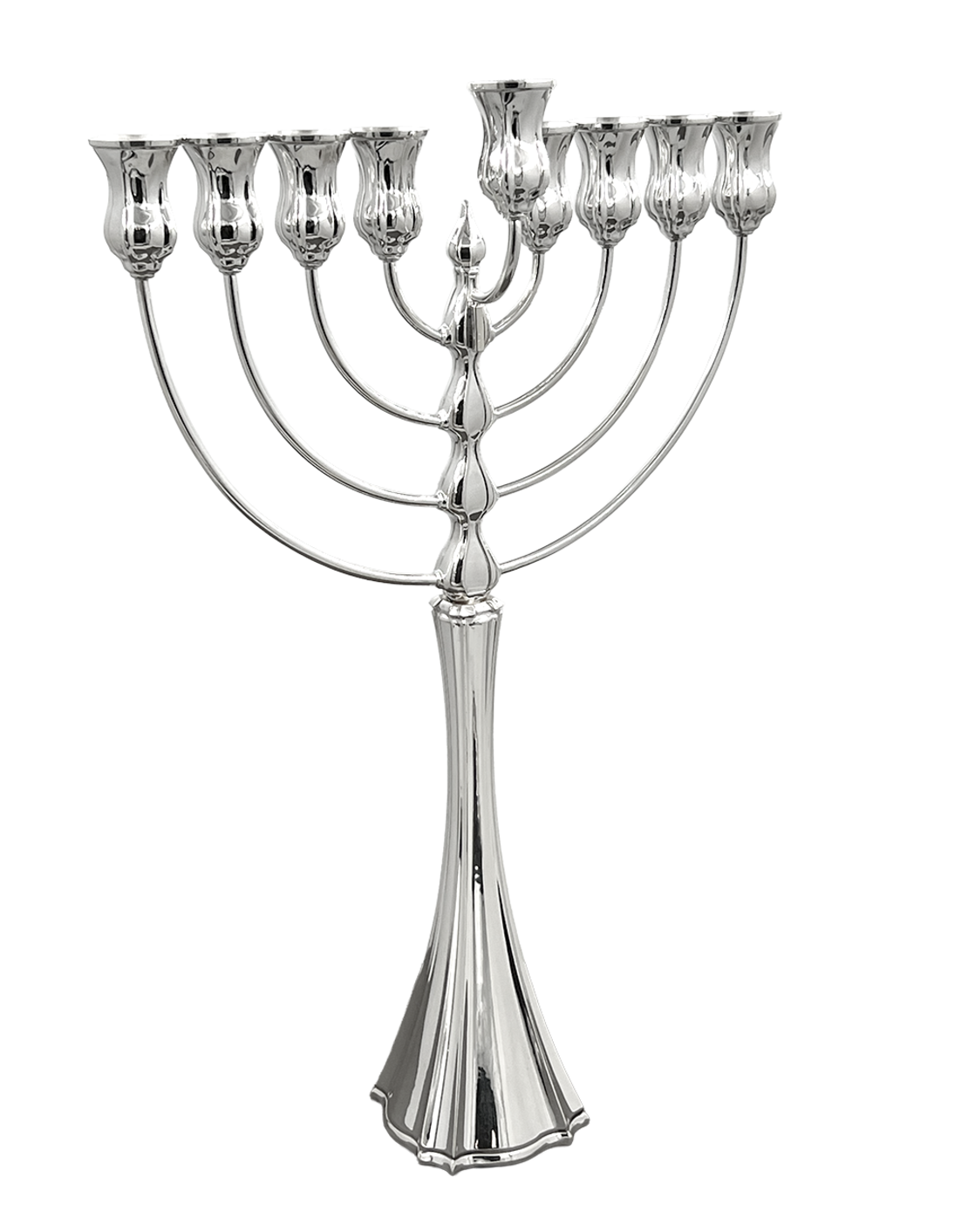 חנוכיה כליל חלק - כסף טהור