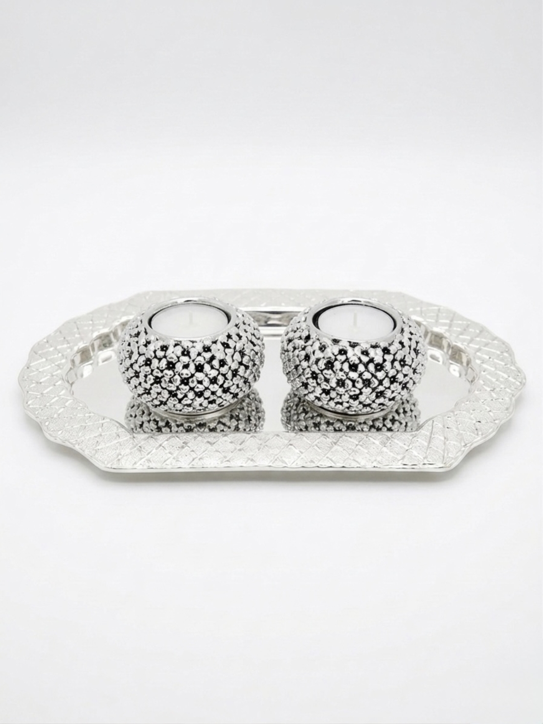 מבצע לפסח - זוג פמוטים שולחניים ומגש