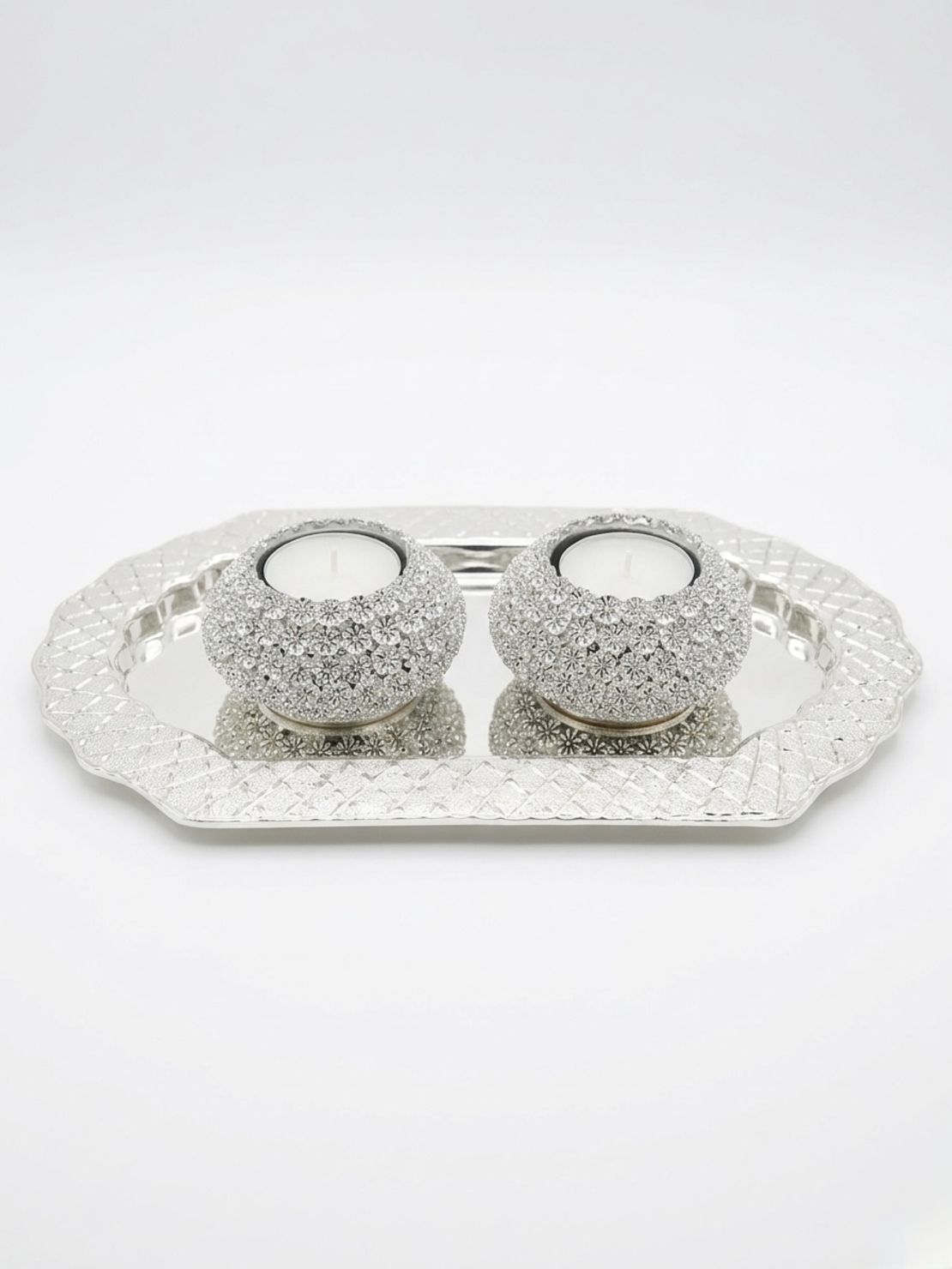 מבצע לפסח - זוג פמוטים שולחניים ומגש