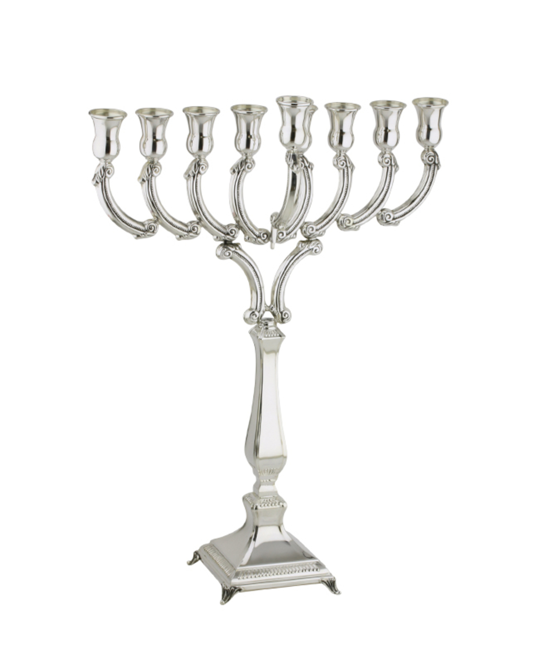 חנוכיה קשת גבוה גמלא - כסף טהור