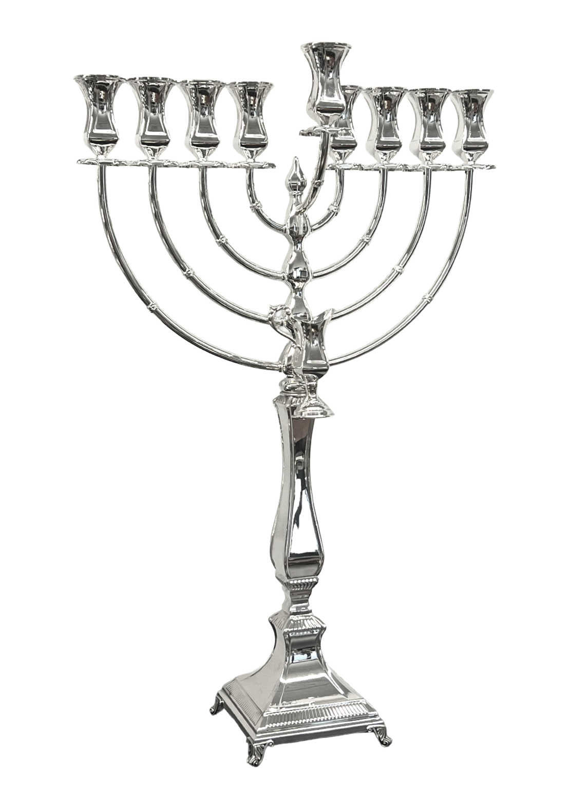 חנוכיה גולן נר מרובע עם צלחות וכד