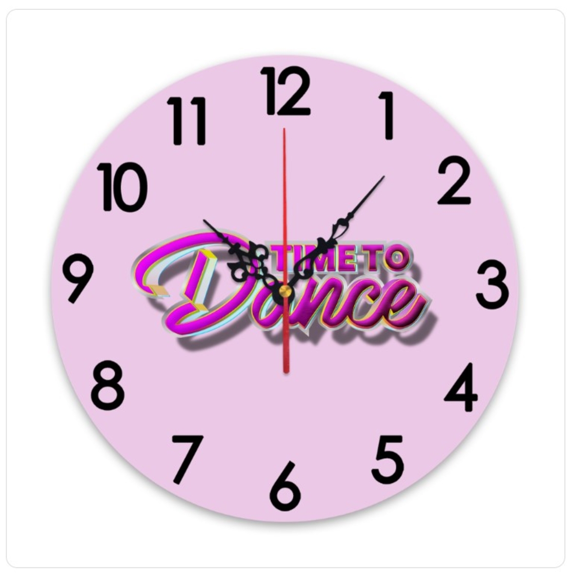 LOVELA שעון קיר | Time to dance Pink design