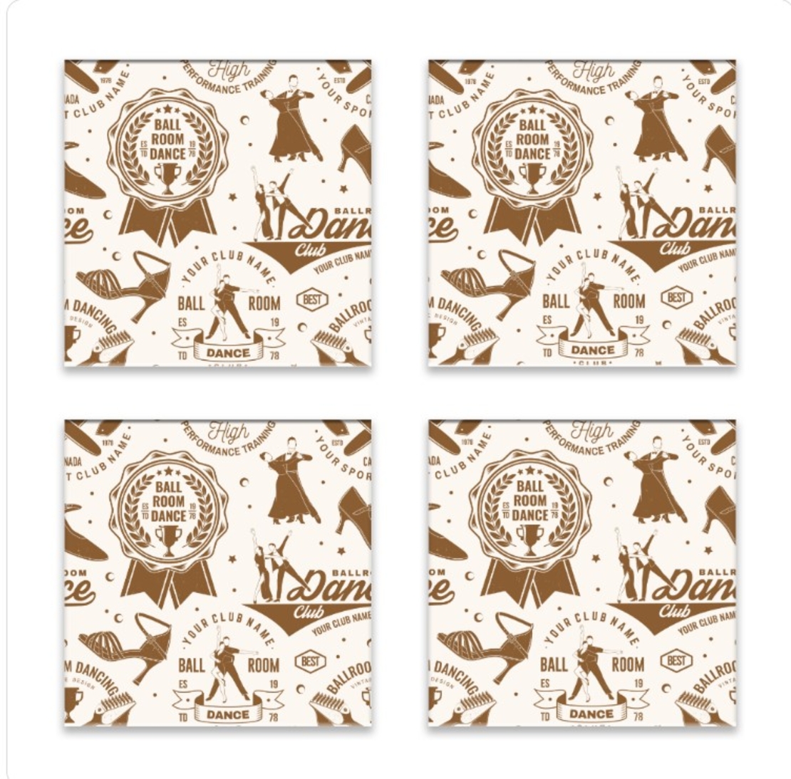 LOVELA תחתיות מרובעות לכוסות |  Ballroom dance club design