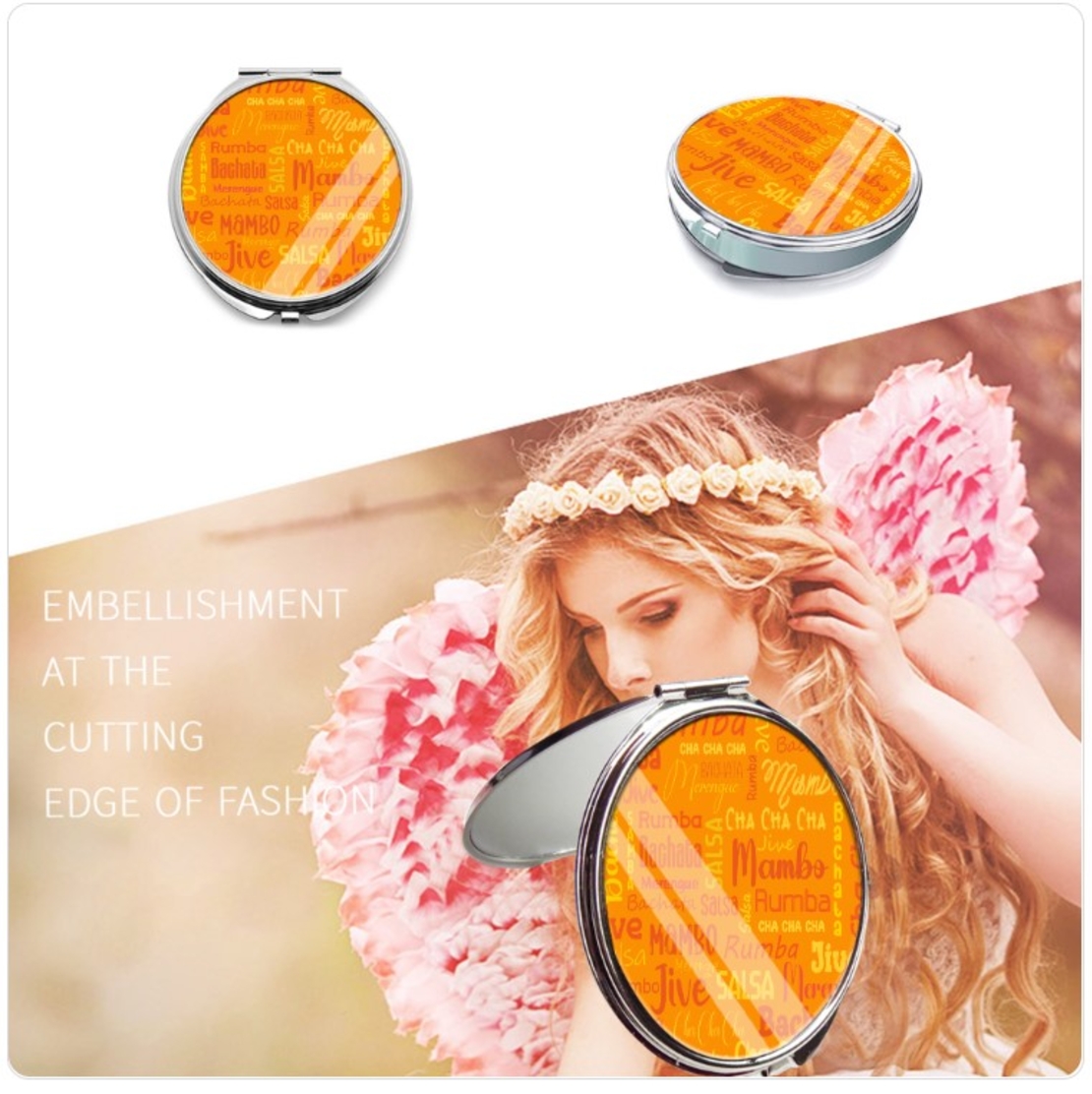 LOVELA Beauty Pocket Mirror |  Latin Dances design