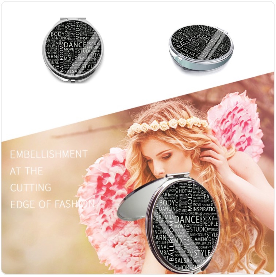 LOVELA Beauty Pocket Mirror | Dance Mix design