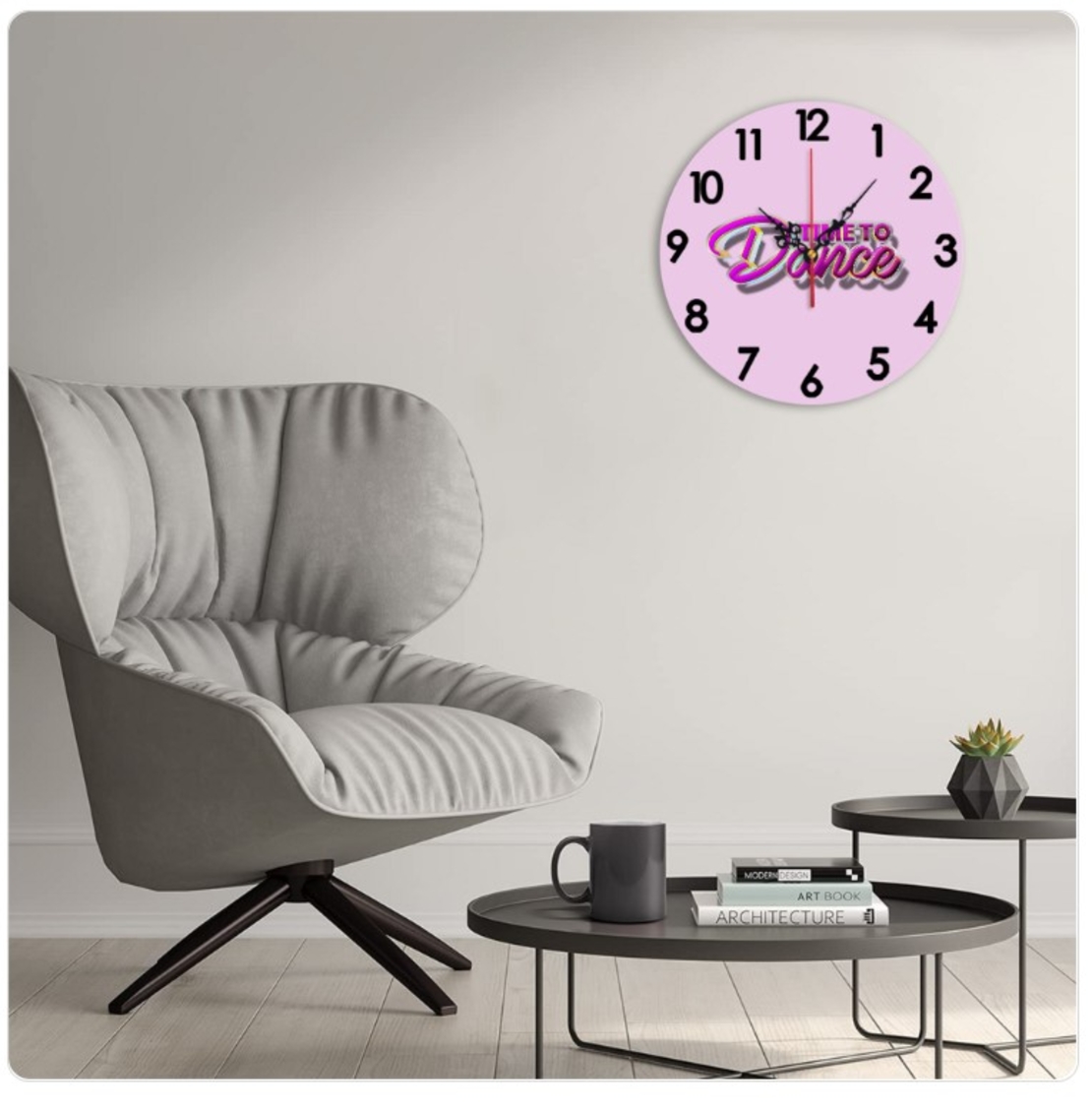 LOVELA שעון קיר | Time to dance Pink design