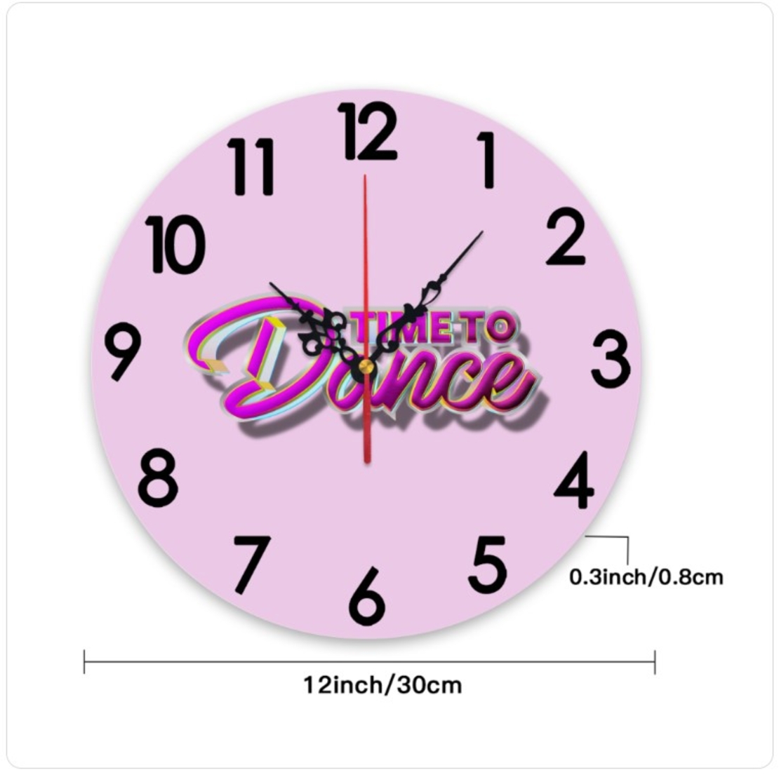 LOVELA שעון קיר | Time to dance Pink design