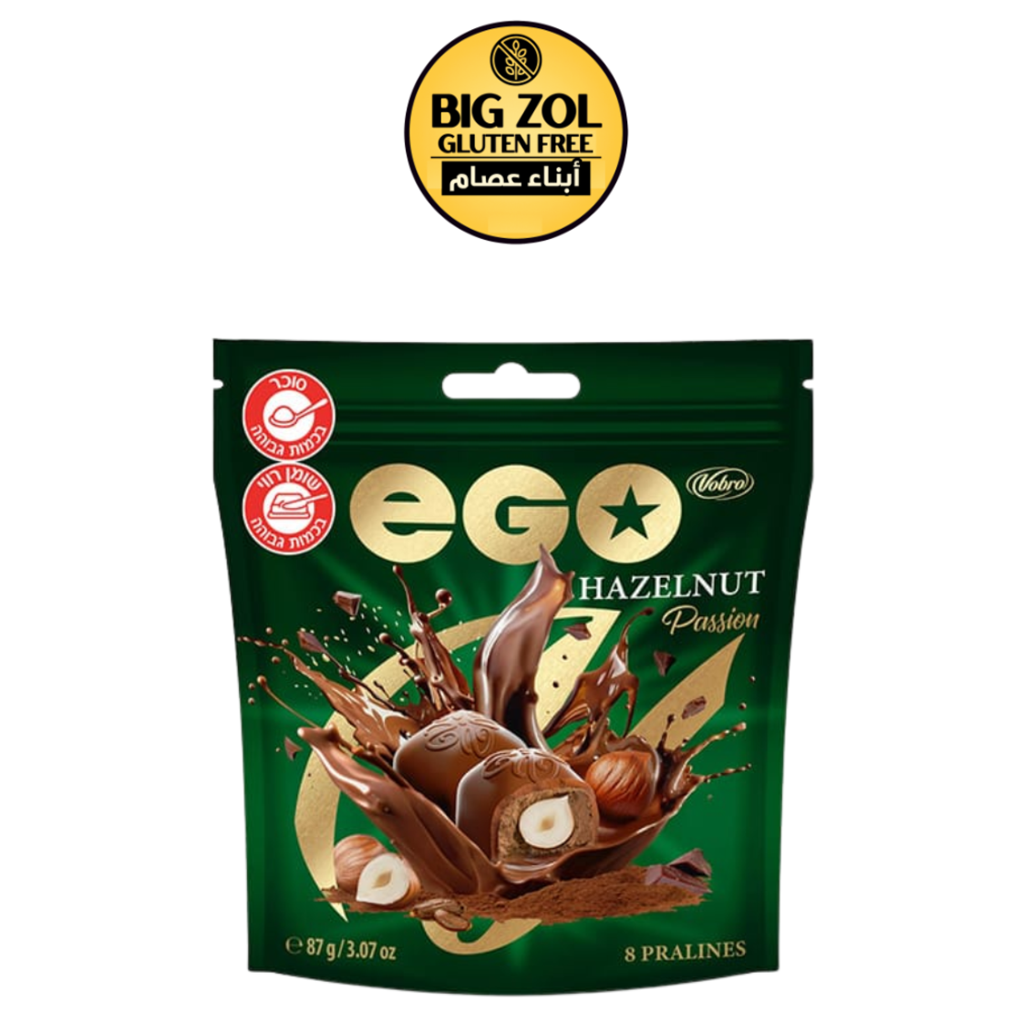 شوكولاتة إيجو بالبندق – EGO  (8 حبات)