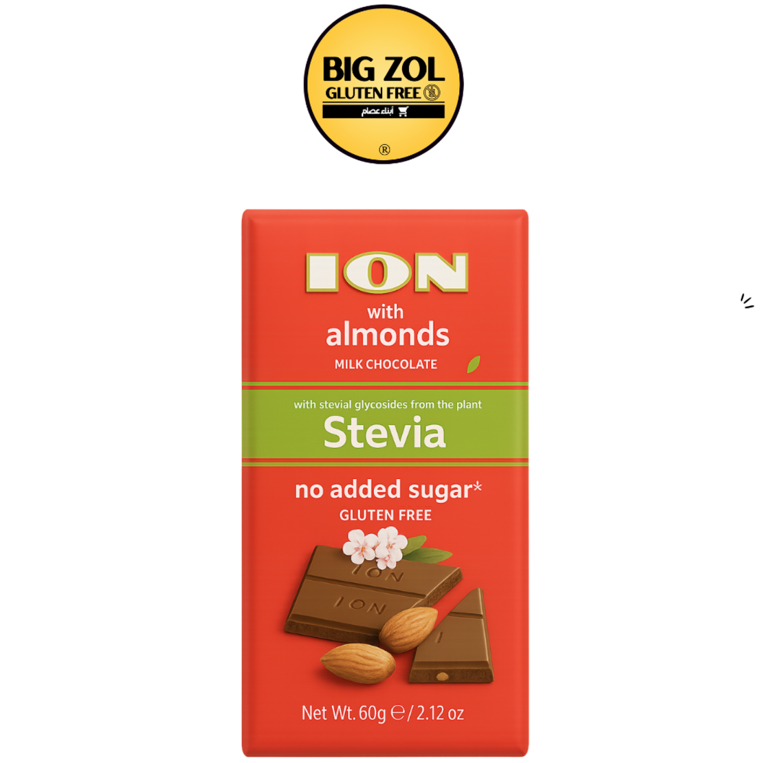 شوكولاتة ion مع لوز بدون سكر