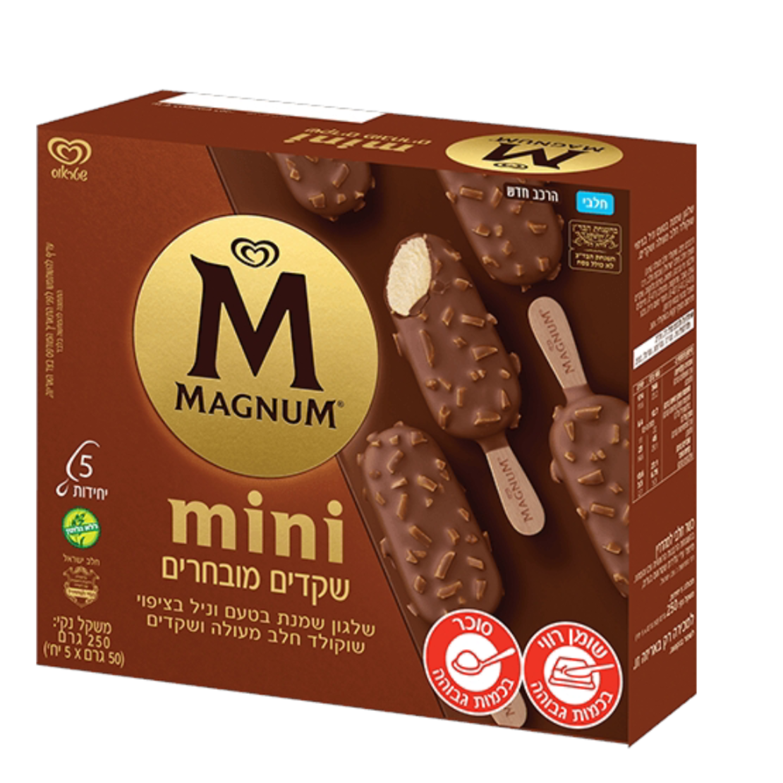 מאגת מיני מגנום שקדים מובחרים