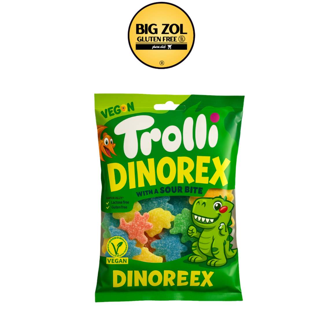 trolli سكاكرحامضة على شكل ديناصورات