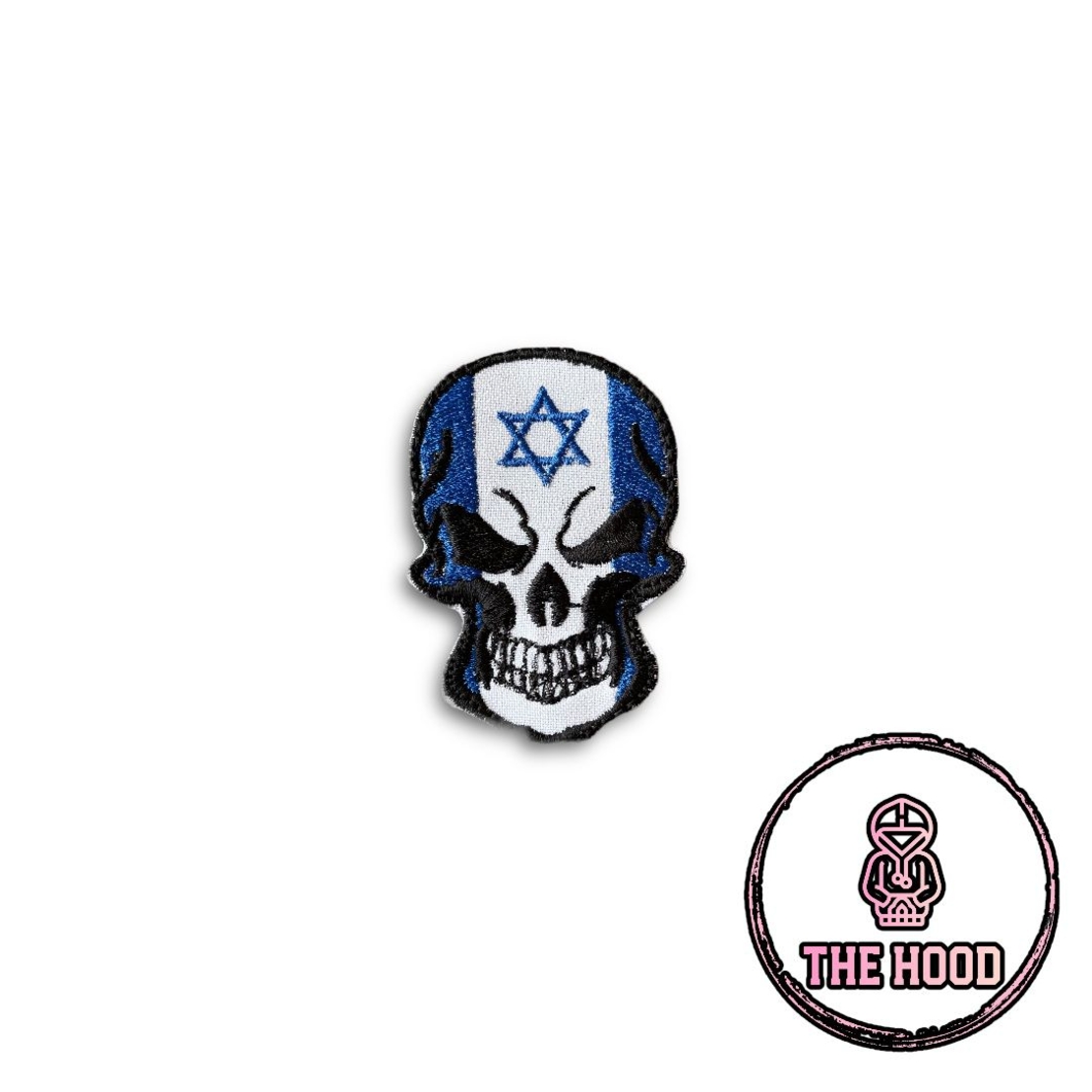 פאצ' גולגולת כחול לבן