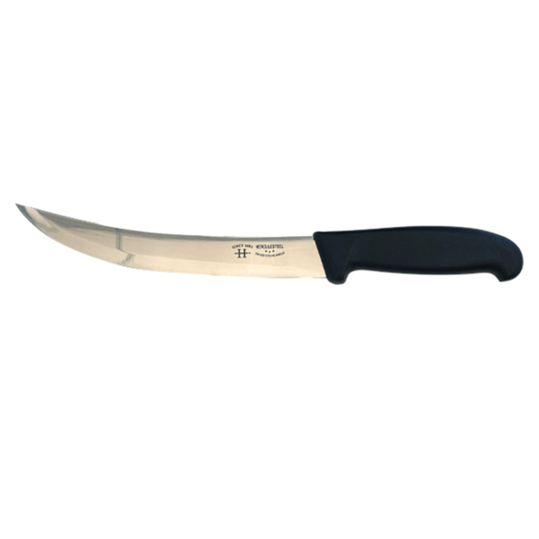 Butcher chef knife 34 cm cutting meat and steak curved head herculesteel classic