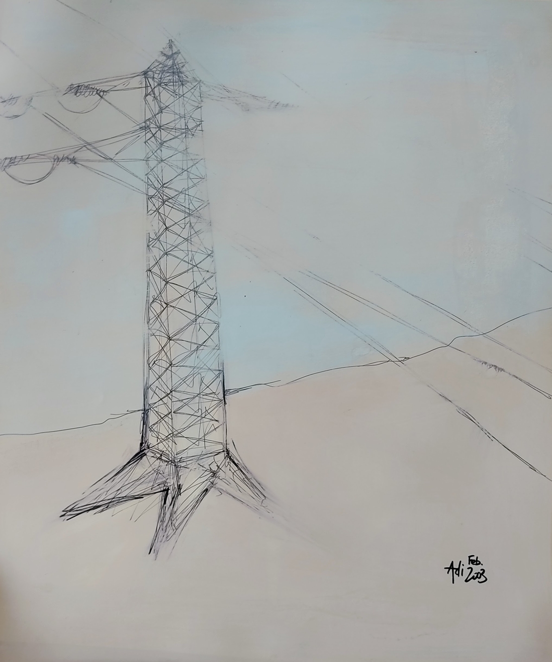 ציור - CITY LANDSCAPE WINTER