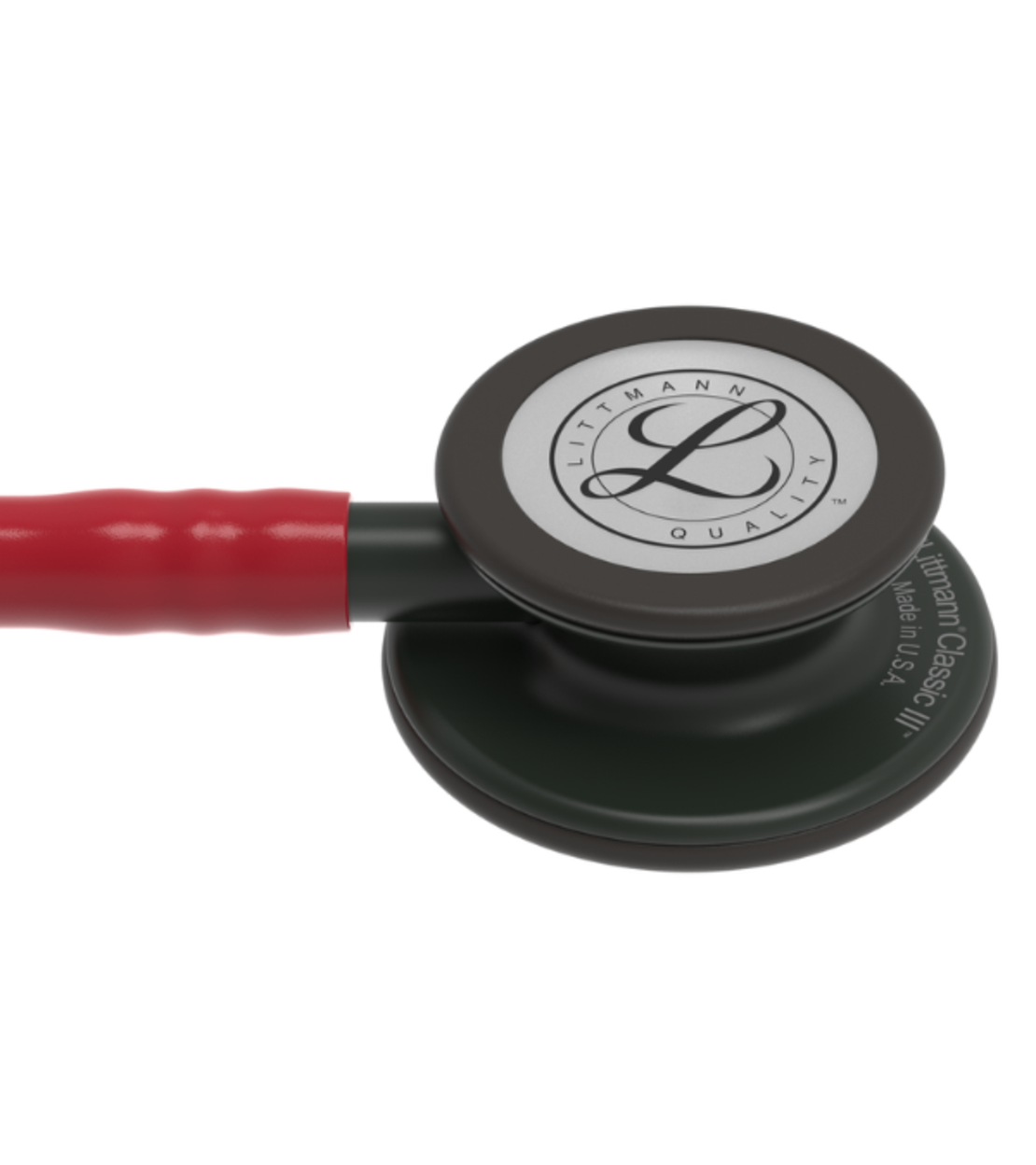 3M™ Littmann® Classic III™ Monitoring Stethoscope, Black-Finish Chestpiece, Burgundy Tube 5868